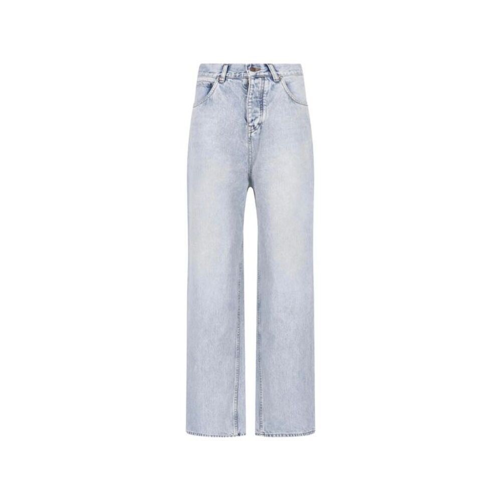 Balenciaga Blue Denim - Wide-Leg Jeans Women